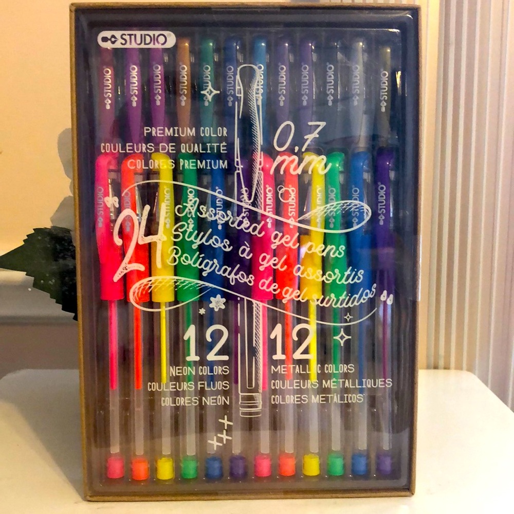 24 gel pens set